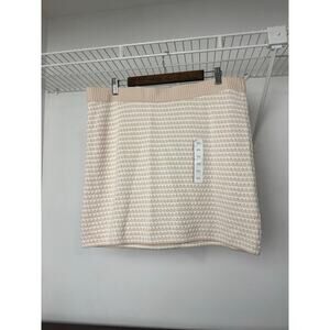 Future Collective Collab Cream/White Crochet Mini Skirt Checkered XXL, NWT